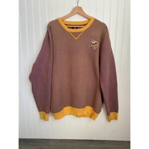 Minnesota Vikings Knit Sweater Mens XL NFL Football Apparel Crewneck, Logo